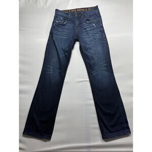 Rock Revival Men's Dark Wash Adam Alt Straight Leg Blue Jeans - Sz 32 (34x35.5)